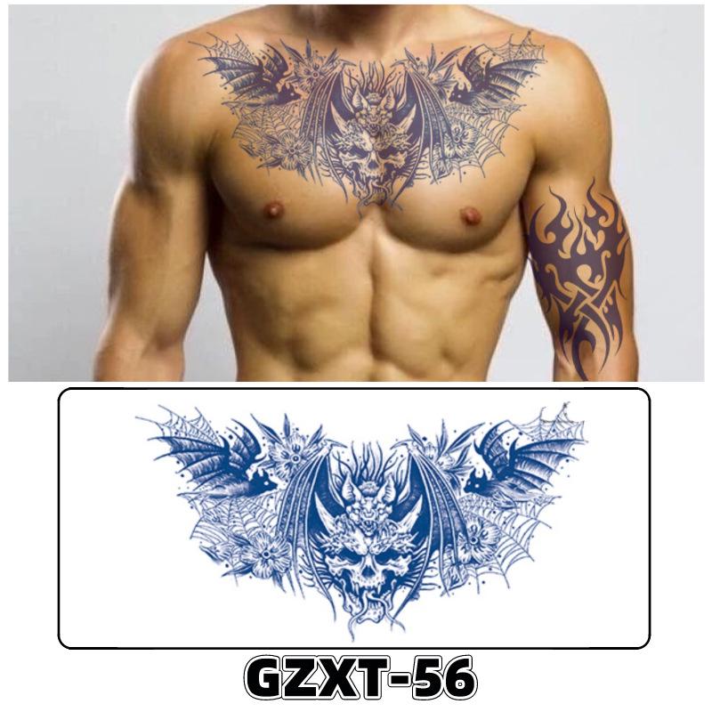 Waterproof Herbal Semi-Permanent Flower & Wings Sleeve Tattoo Sticker