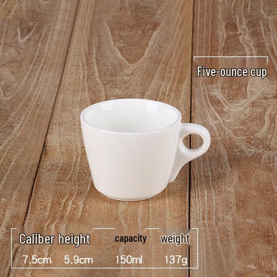 Elegant White Ceramic Coffee Cup & Saucer Set with Spoon – Ideal for Home or Hotel Use