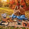 Vintage Halloween Patchwork Blanket Warm Sofa Blankets Pumpkin Ghost Blanket  All-Season
