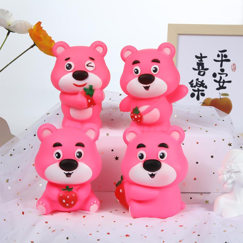 Cartoon Bear Night Light Anime Soft Bedroom Led Lights Keychain Christmas Gifts