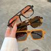 Vintage Square Sunglasses For Men Fashion Retro Double Bridge Male Sun Glasses Eyewear Trendy Brand Design Shades