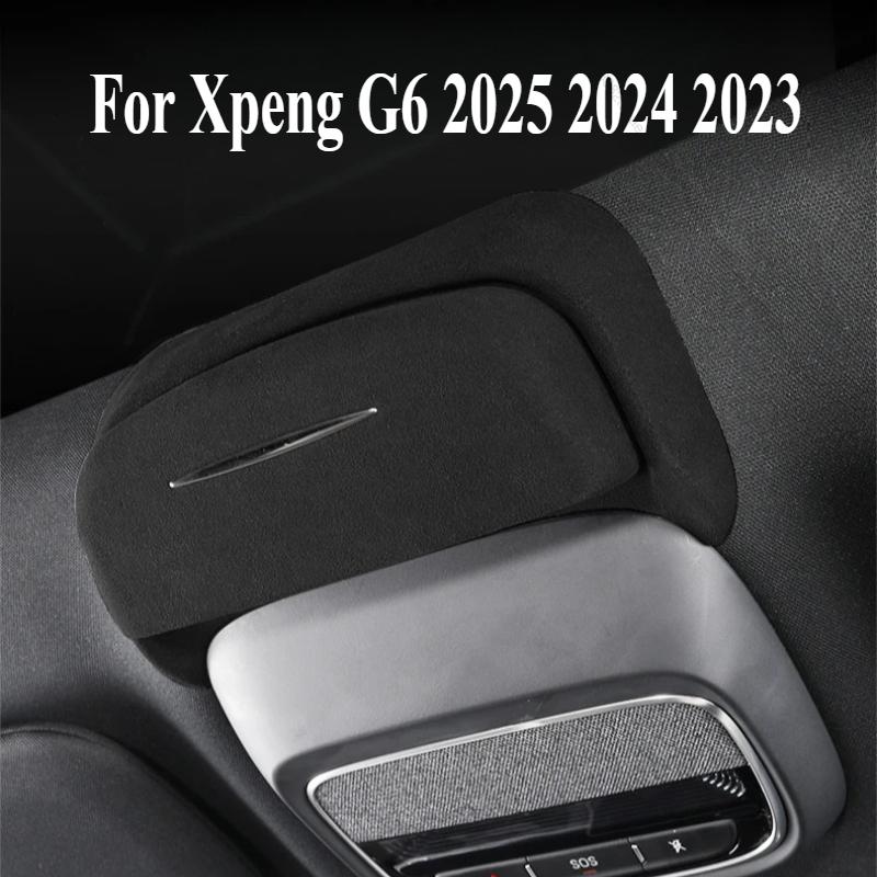 Per Xpeng G6 2025 2024 Scatola Portaocchiali per Auto Suede Custodia per Occhiali da Sole Tetto Apribile Portaoggetti per Occhiali Accessori Interni Auto