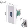 Glass Panel Wall EU Israel Italy Socket + WIFI Tuya Smart Switch + TV Internet Jack Type-C USB Charger Connector DIY Module