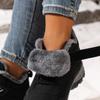 Women's Waterproof Plush Snow Boots - Non-Slip, Wide Fit with Velcro
