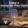 Foldable Electric Mosquito Swatter USB Rechargeable Mosquito Killer Lamp  Pest Control Device