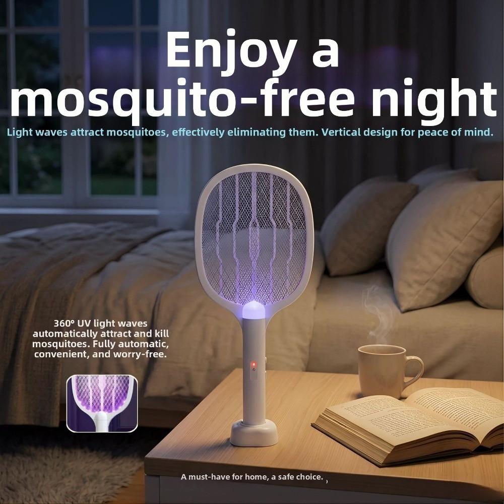 Foldable Electric Mosquito Swatter USB Rechargeable Mosquito Killer Lamp Pest Control Device