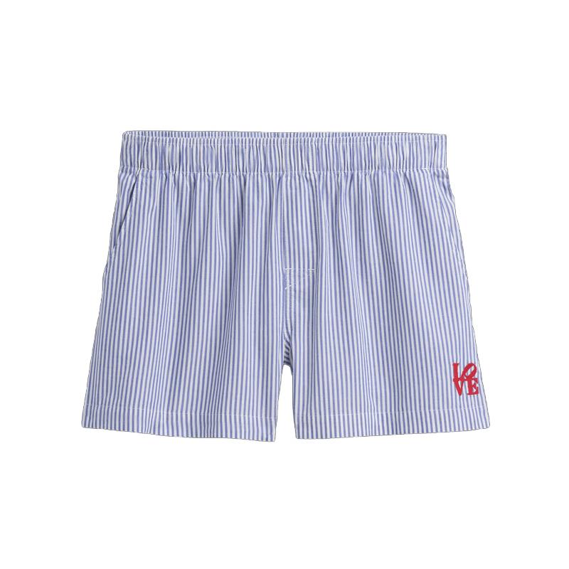 GAP Women s Striped Embroidered Elastic Waist Casual Shorts M
