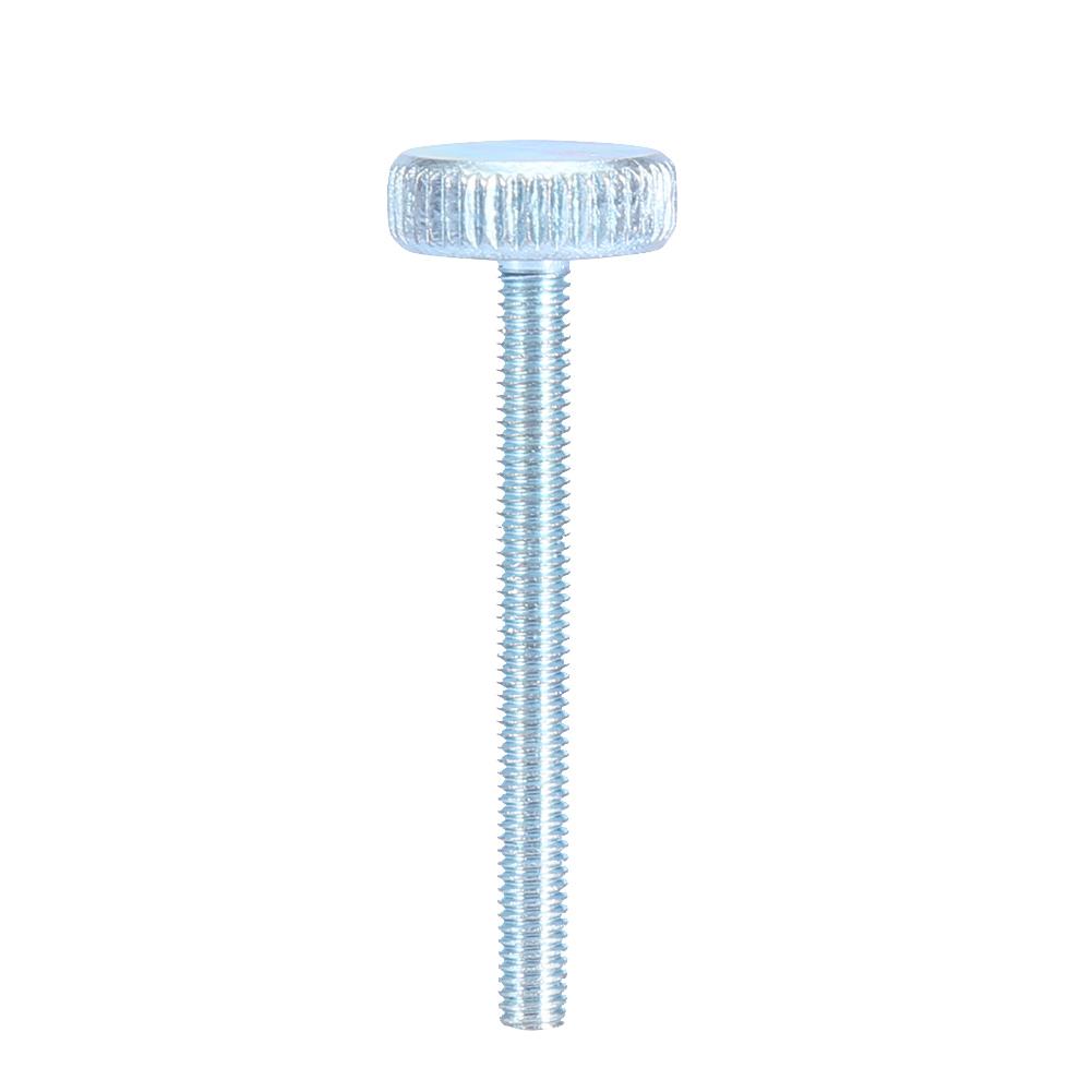 5pcs M3 Zinc Plated Carbon Steel Flat Knurled Head Bolts Thumb Screws (M3*30)