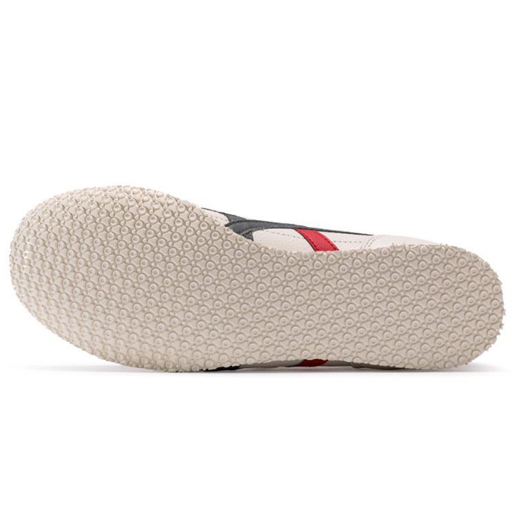 Onitsuka Tiger Machu Racer Cream Black Red Unisex Low Top Leather Retro Lifestyle Sneakers 1183B770-100