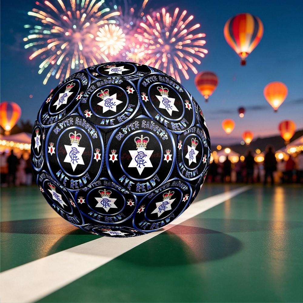 1pz Rangers FC Pattern Taglia 5 Pallone da Calcio, Pallone da Calcio Resistente per Allenamento Quotidiano, Partite, Sport all'Aperto, Regalo Ideale per la Famiglia