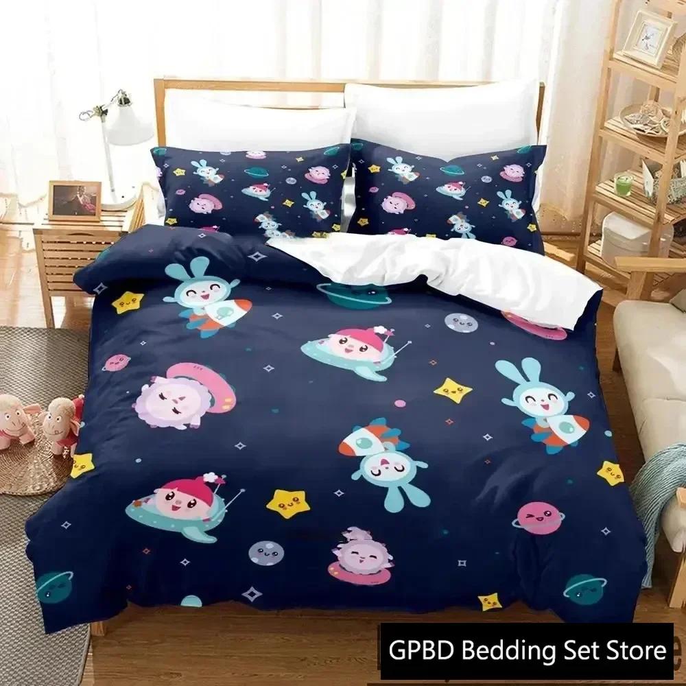 New 3D Print Cartoon BabyRiki Comfortable Duvet Quilt Cover Pillowcase Bedding Set Children Bedroom Decoration Home Textile