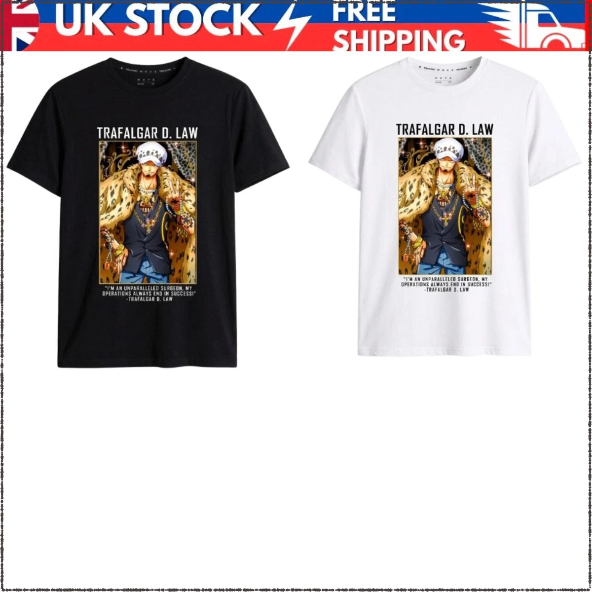 Wild Stallion One Piece Anime Trafalgar D. Law Surgeon Quote T-Shirt XL