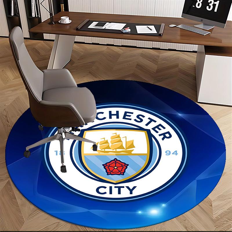 Manchester City,Soccer Badge Chair mat Round Rug Office carpet,Non slip, Suitable for Living Rooms, Bedrooms Decor1205044a
