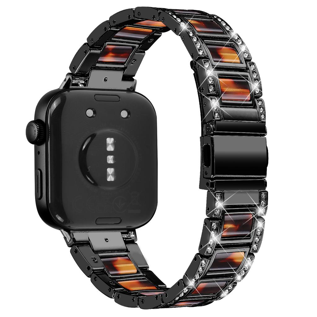 Für Huawei Watch Fit 3 Metalllegierung Uhrenarmband Strasssteine Harz Armband