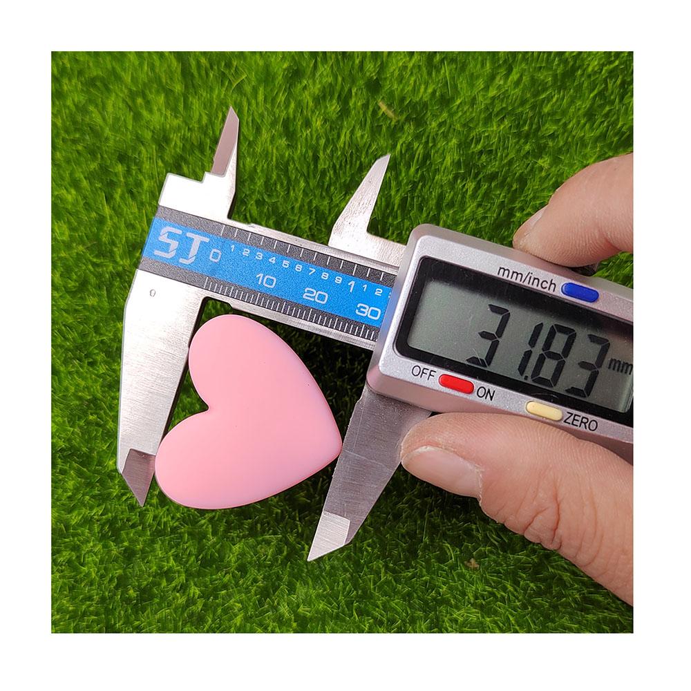 Matte Color 36mm Resin Planar Heart Flatback Cabochon for Brooch Key Chain Making Accessory Scrapbook Ornament