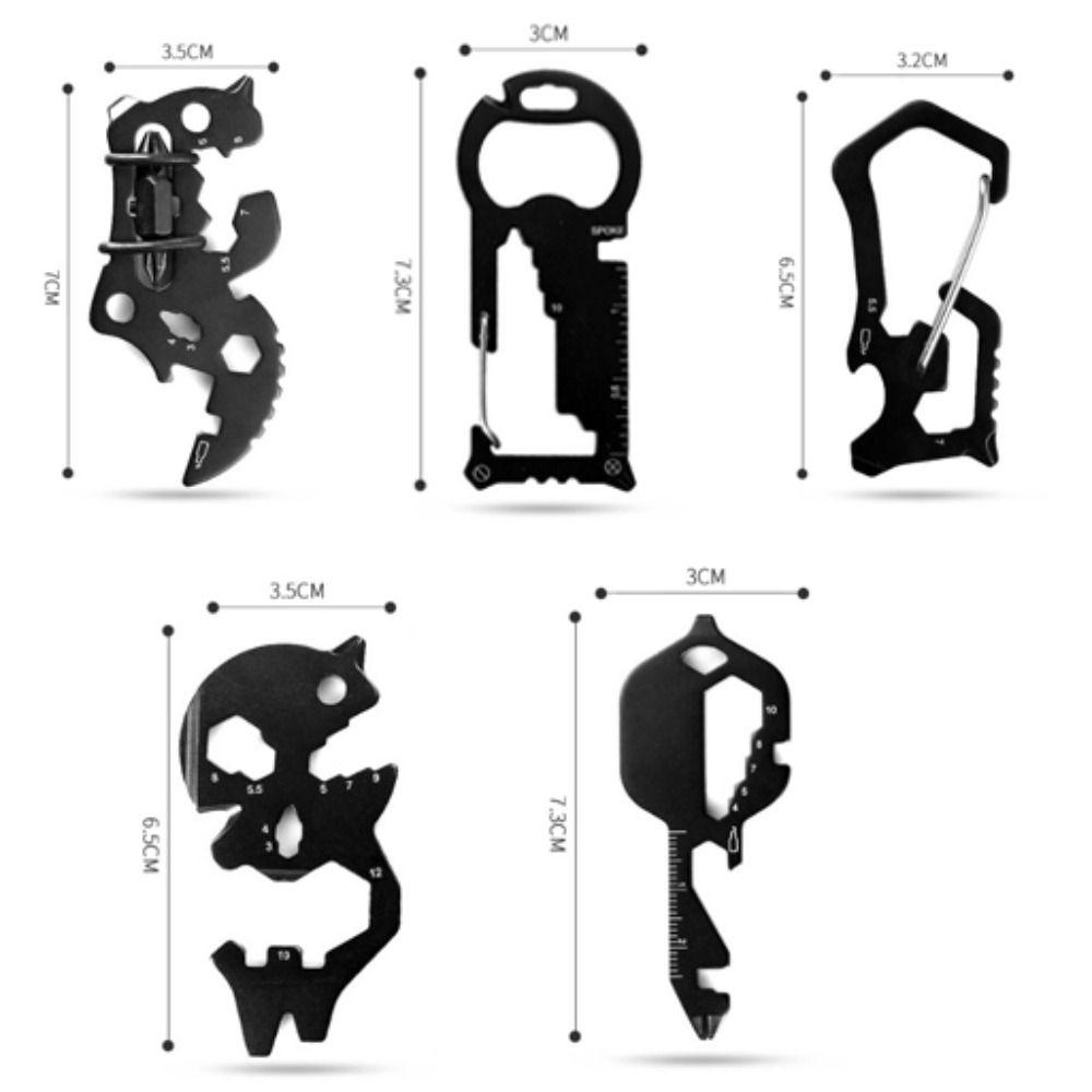 Stainless Steel Card Bottle Opener Multi-functional Portable Outdoor Camping Keychain Small Tool Household Combination Hardware