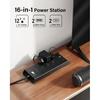 Surge Protector Power Strip 4800J, LeZone 10Ft Long Extension Cord Flat Plug, 12 Outlets 2 USB C 2 USB Ports, Wall Mountable, 20W Desk Charging