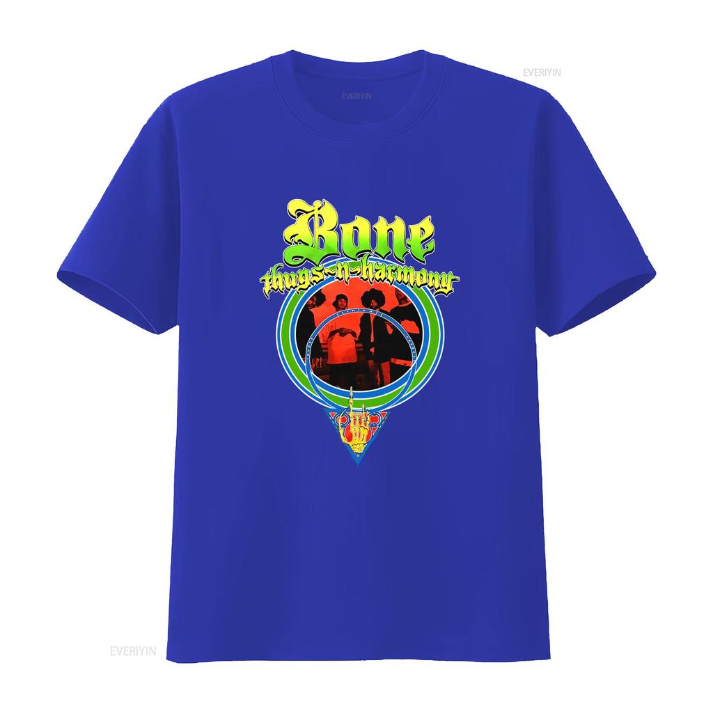 Authentisches BONE THUGS N HARMONY I E S Slim Fit T-Shirt Schwarzes Banddesign Vintage gewaschen Unisex Stilvoll Vielseitig Mann Leicht