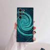 Teal Swirl Vortex Phone Case for Samsung Galaxy S30 26 25 Ultra Plus S24 23 22 FE Lite S21 20 TPU Cover
