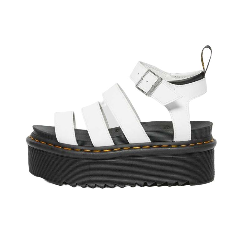 Dr Martens Blaire Quad Hydro Leather Platform Gladiator Sandals Unisex White 27296100 37