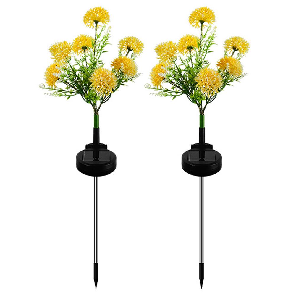 Solar Dandelion Flowers Light IP65 Waterproof with Glowing Flowers & Stems Garden Decoration Lights for Yard Lawn Pathway