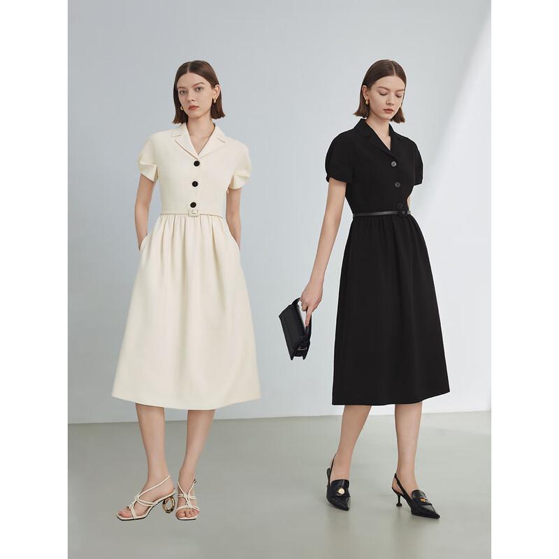 Wang Churan Style French Triacetate A-Line Midi Dress