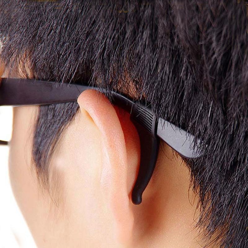 5 Pair Glasses Ear Grip Anti-slip Cover Anti-lost Silicone Ear Hook Glasses Legs Sleeve Holder Glasses Rubber Ring Accessories