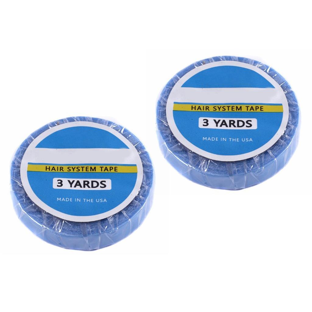 2 Rolls Wig Support Tape Waterproof Sweatproof Strong Adhesive Hair System Tape Roll 8.9ft Length