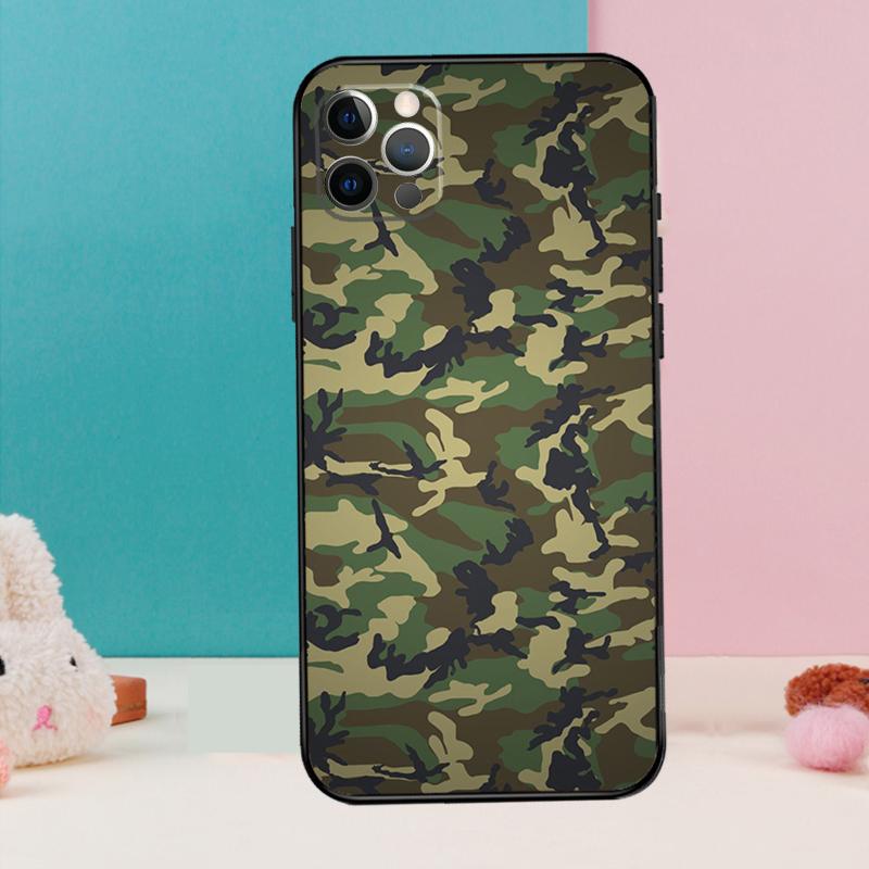 

Army Camo Camouflage Phone Case For iPhone 17 Air 16 15 13 12 11 14 Pro Max 12 13 mini 15 16 Plus 16e Cover Coque iPhone 16e