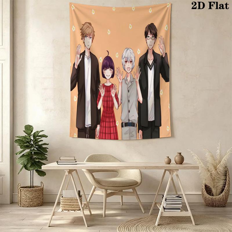 Spy X Family Teamwork Action Tapestry Fashion Print Wallmounted Background Cloth Wall Covering Decoration Soft
