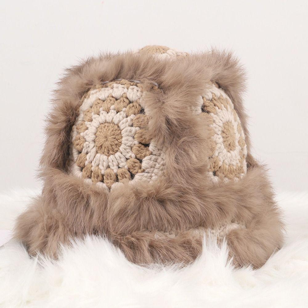 

Шапка-панама из кроличьего меха, милые женские шапки, простая шапка с тигриной головой, катание на лыжах Khaki-Style B