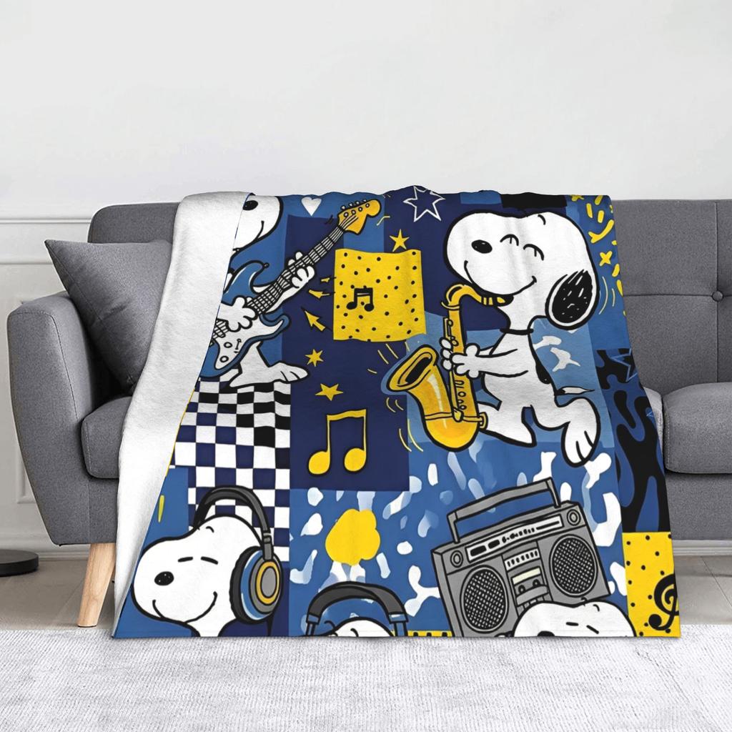 snoopys Blanket Super Soft Warm cartoon dog Throw Blankets for Bed 50x60 Inch Multiple Sizes Bedspreads