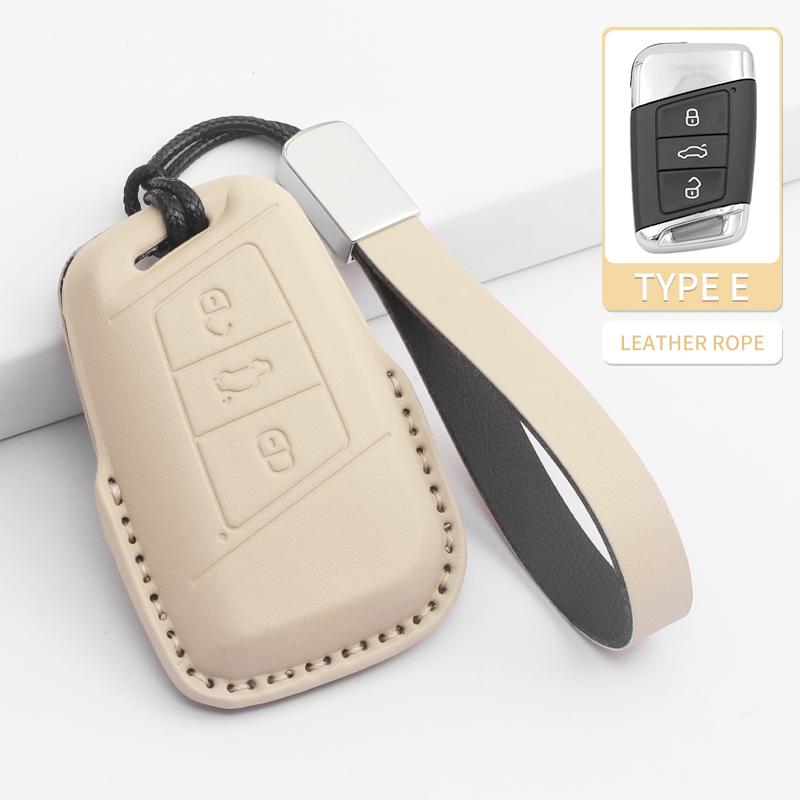 PU Car Key Protector Case Cover Shell For VW Volkswagen Polo Golf Passat Beetle Tiguan Skoda Octavia Kodiaq Seat Leon Altea