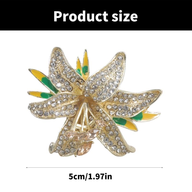Vintage Rhinestones Lilies Brooches Artistic Lilies Brooch Charm For Women And Girls A Perfect Addition To Any Ensembles