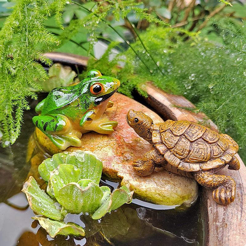 Creative Micro Landscape Frog Ornament for Fish Tank and Bonsai Decoration