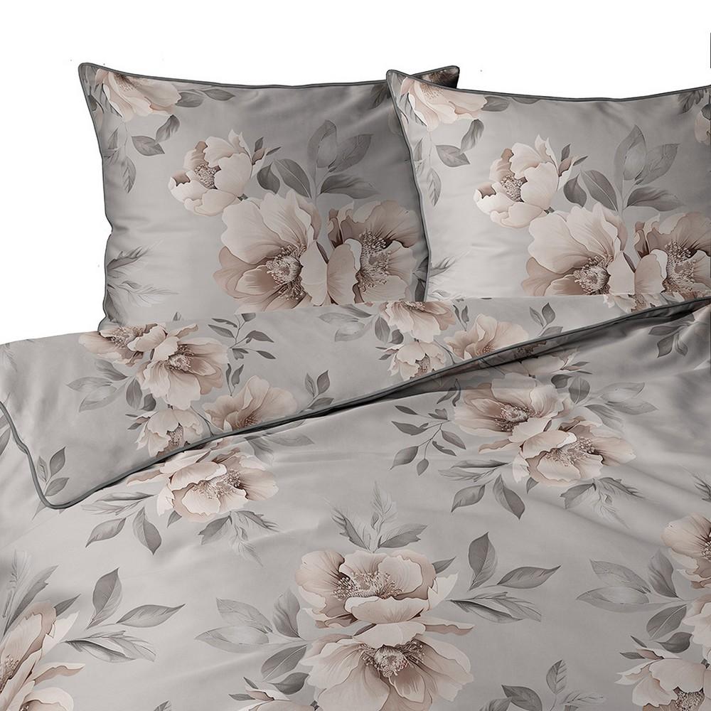 Cotton Percale Bedding 160X200Cm With Piping + Luxury Pouch