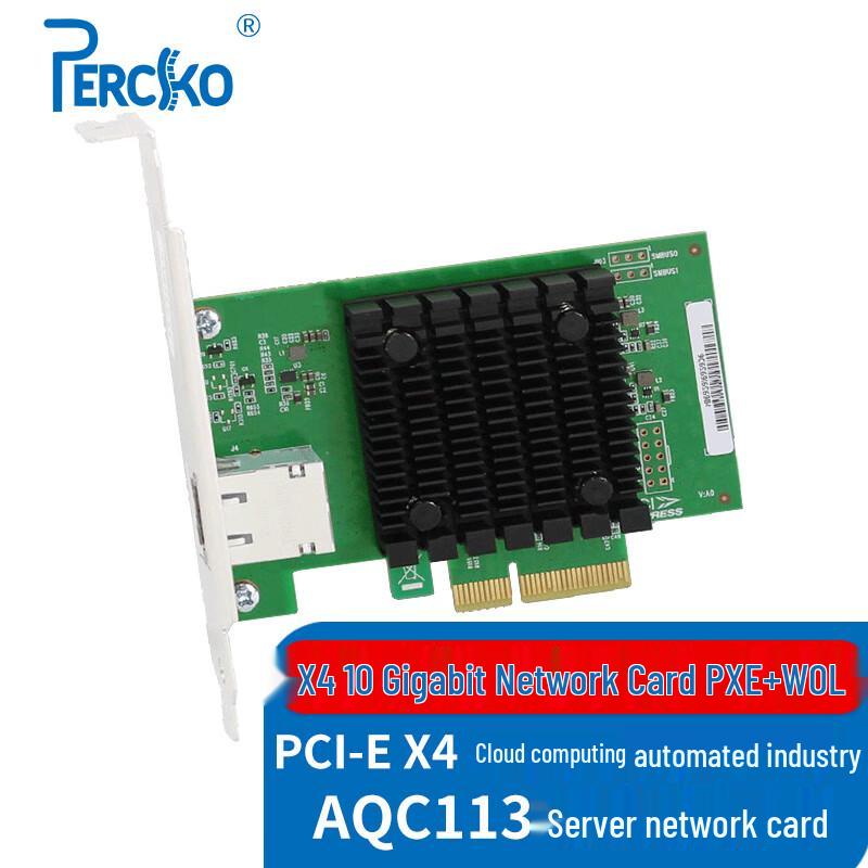 PERCKO 10G PCI-E x4 Single Port Server Ethernet Adapter