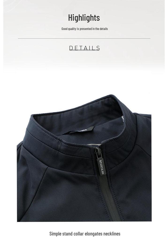 2026 Men's Versatile Business Casual Stand Collar Jacket - Spring/Autumn Collection
