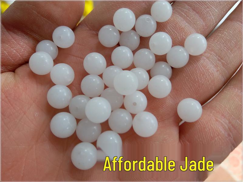 Ten Thousand Xinjiang White Jade Half-Drilled Beads for DIY Jewelry Accessories
