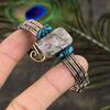 Natural Russian Charoite Gemstone Copper Wire Wrap Cuff Bangle Adjustable r9u23