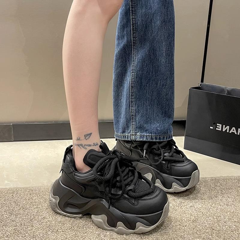 Dad shoes women's 2025 new spring platform muffin shoes heightening sports shoes ins autumn and winter casual running shoes