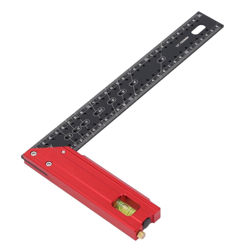 Right Angle Ruler 12 Inch Aluminium Alloy Multifunctional High Accuracy Thickened L Square Ruler