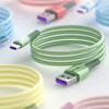 Charging Cable Type-C 5A Fast Charging TPE Silicone Soft Data Cord for Mobile
