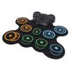 Electronic Drum Set With Dual Speaker USB Rechargeable Portable Roll Up Electric Drum Pad Kit for