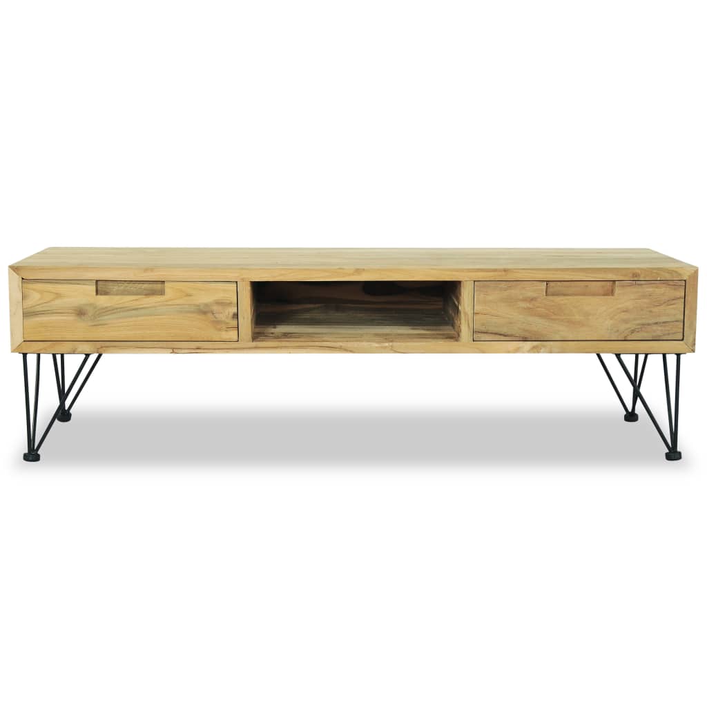 Vidaxl Szafka Pod Telewizor, 120 X 35 X 35 Cm, Lite Drewno Tekowe