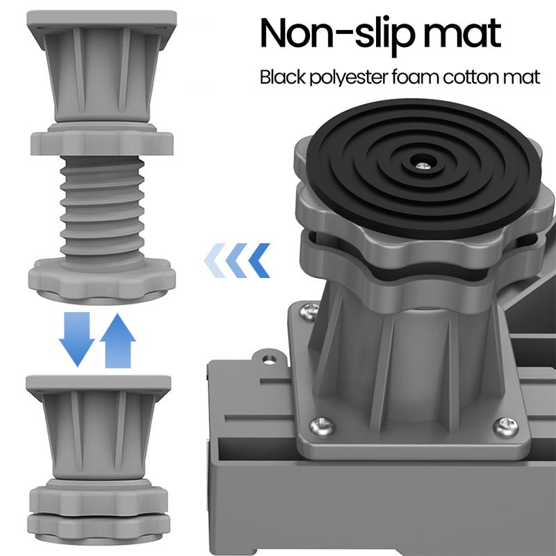 Universal Mobile washing machine Holder refrigerator stand 4 strong feet mobile washing machine base with brake wheel load 500kg