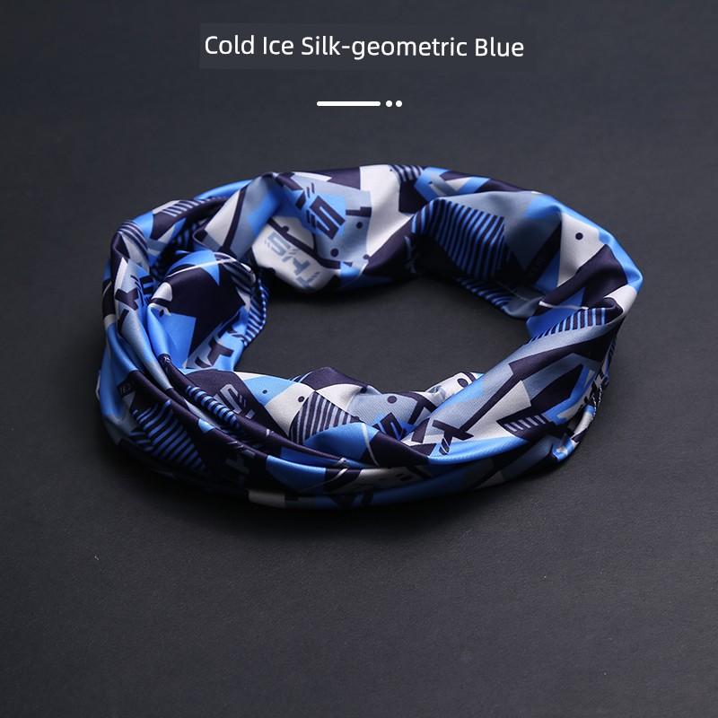 Outdoor Sun Protection Bandana Ice Silk Fishing Headscarf Summer Men's and Women's Face Covering Riding Mask Neck Guard Scarf Sports Thin