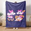 Minnie Mouse Heart Friendship Flannel Blanket Super Soft Warm Cozy Blanket For Sofa Bed Office Travel Allseason Home Decor Gift