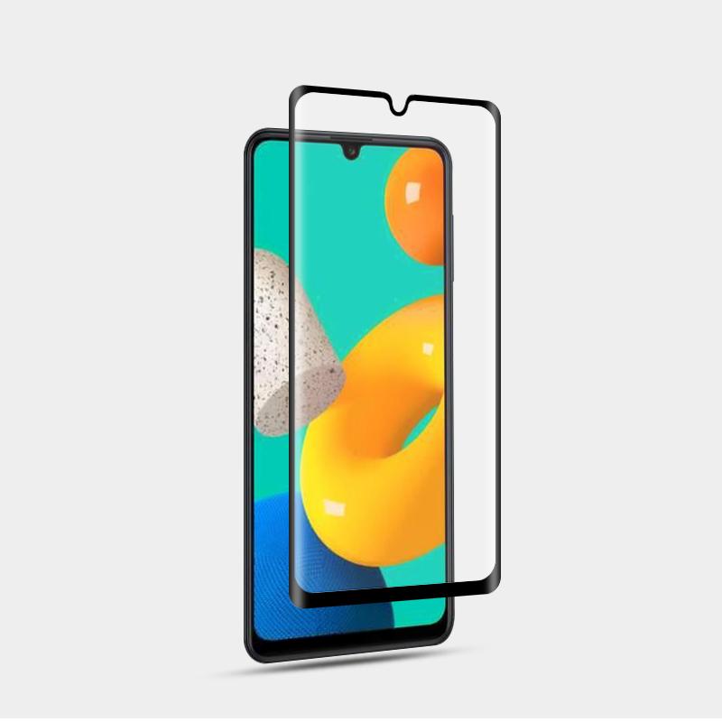 

AMORUS HD Transparency Clear 9H Full Glue Full Coverage Silk Printing Tempered Glass Screen Protector for Samsung Galaxy M32 (Global Version) Black