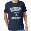 Miskatonic University Medizinische Fakultät 1128 Grusliges Halloween Geschenk T-Shirt Große Größe Oberteile Horror Cthulhu Sci-Fi Druck Kleidung